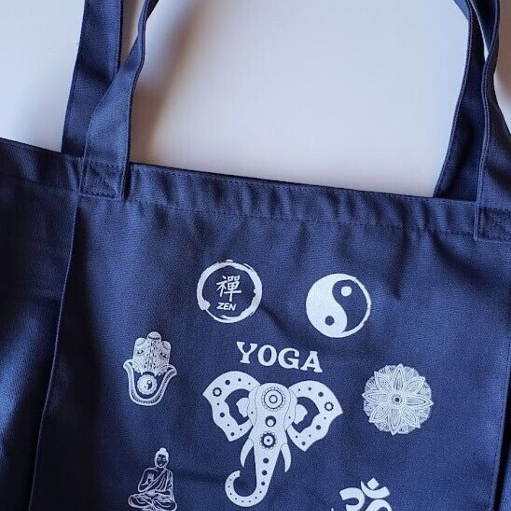 Yoga Mat Bags with 3 Pockets Canvas 5 Lot - Picture 4 of 12